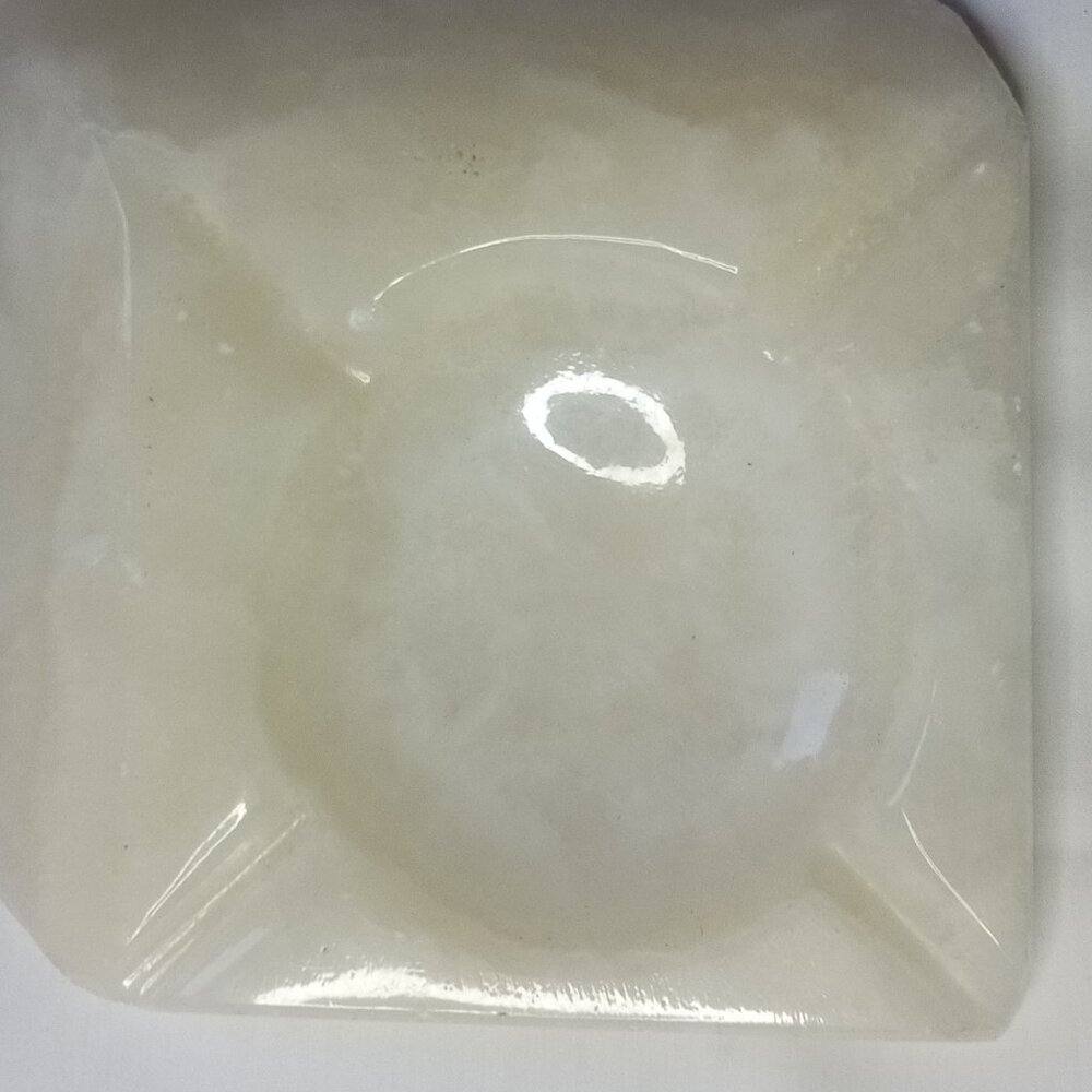 Natural White Marble Stone Hand Carved Craft Ashtray Cigarettes Cigar NEW 990g